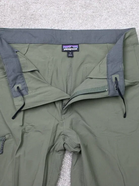 Patagonia Quandary Pants Mens 34x32 Green Cargo Pocket Drawstring Nylon Stretch - Picture 10 of 14